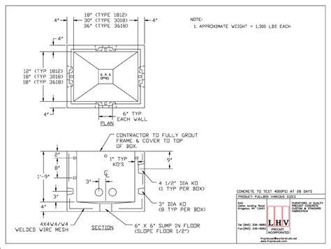 traffic signal pull box dimensions